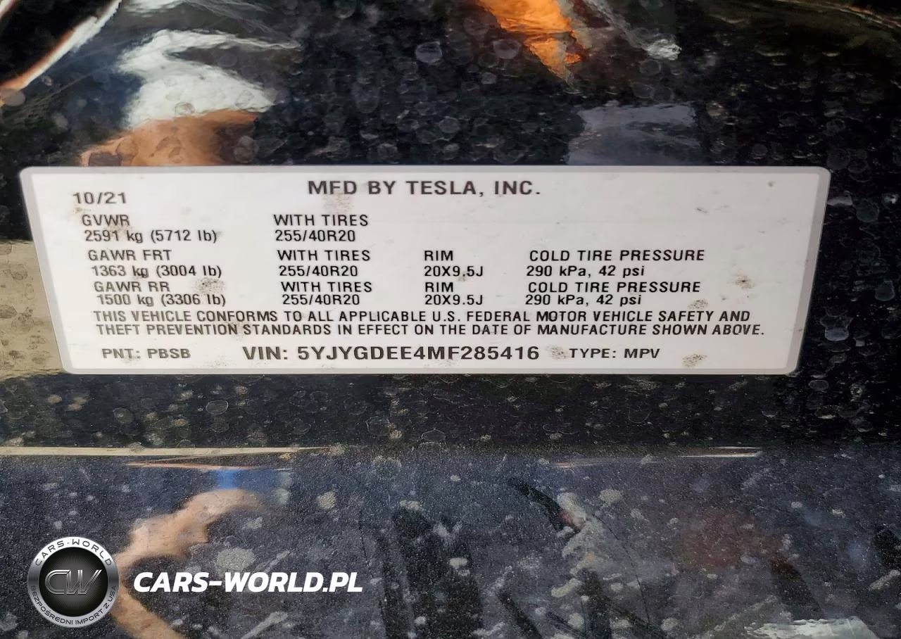 2021 Tesla Model Y VIN:5YJYGDEE4MF285416 - 13