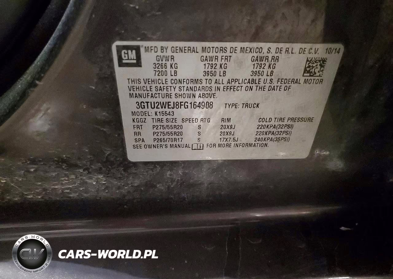 2015 GMC Sierra K1500 Denali VIN:3GTU2WEJ8FG164908 - 13