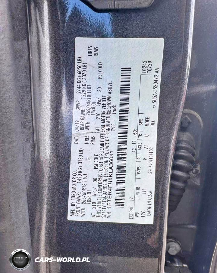 2019 Ford Ranger Xl VIN:1FTER4FH0KLA36031 - 10