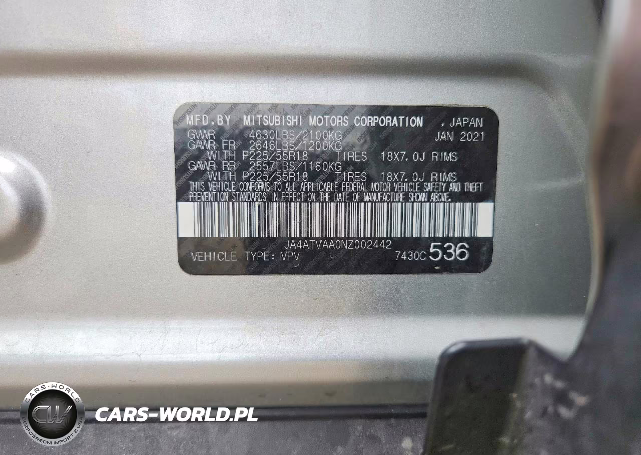 2022 Mitsubishi Eclipse Cross Le VIN:JA4ATVAA0NZ002442 - 14