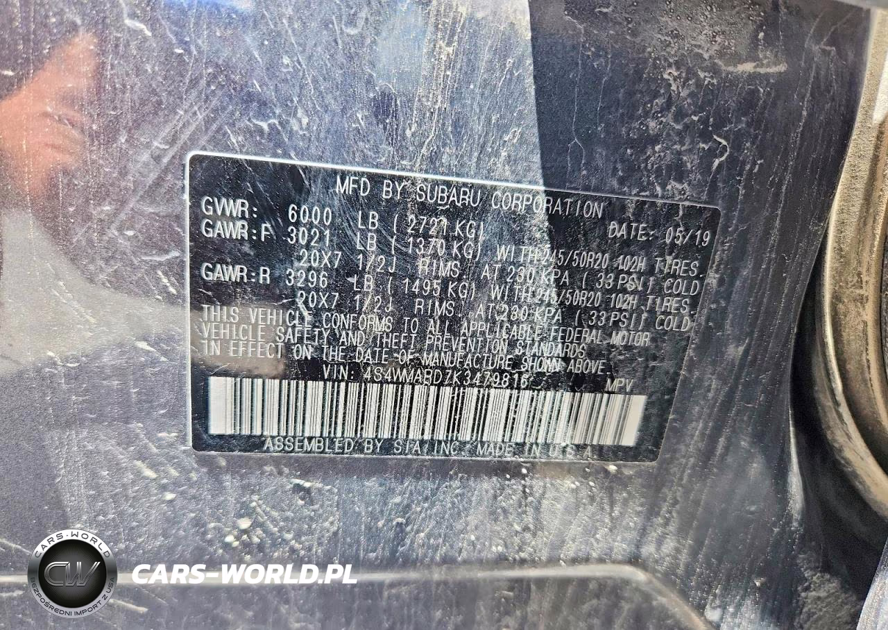 2019 Subaru Ascent Touring VIN:4S4WMARD7K3479816 - 13