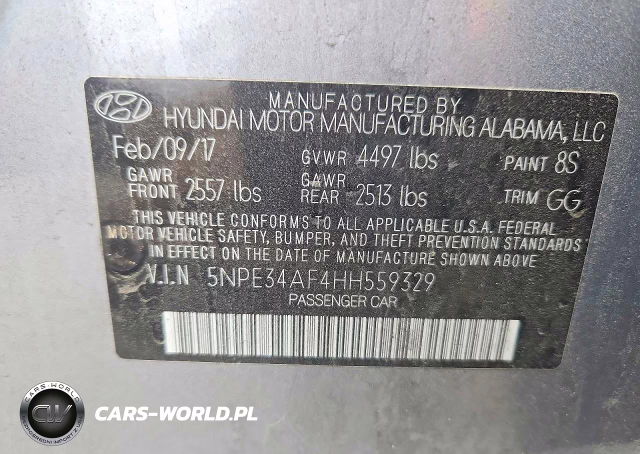 2017 Hyundai Sonata Limited VIN:5NPE34AF4HH559329 - 12