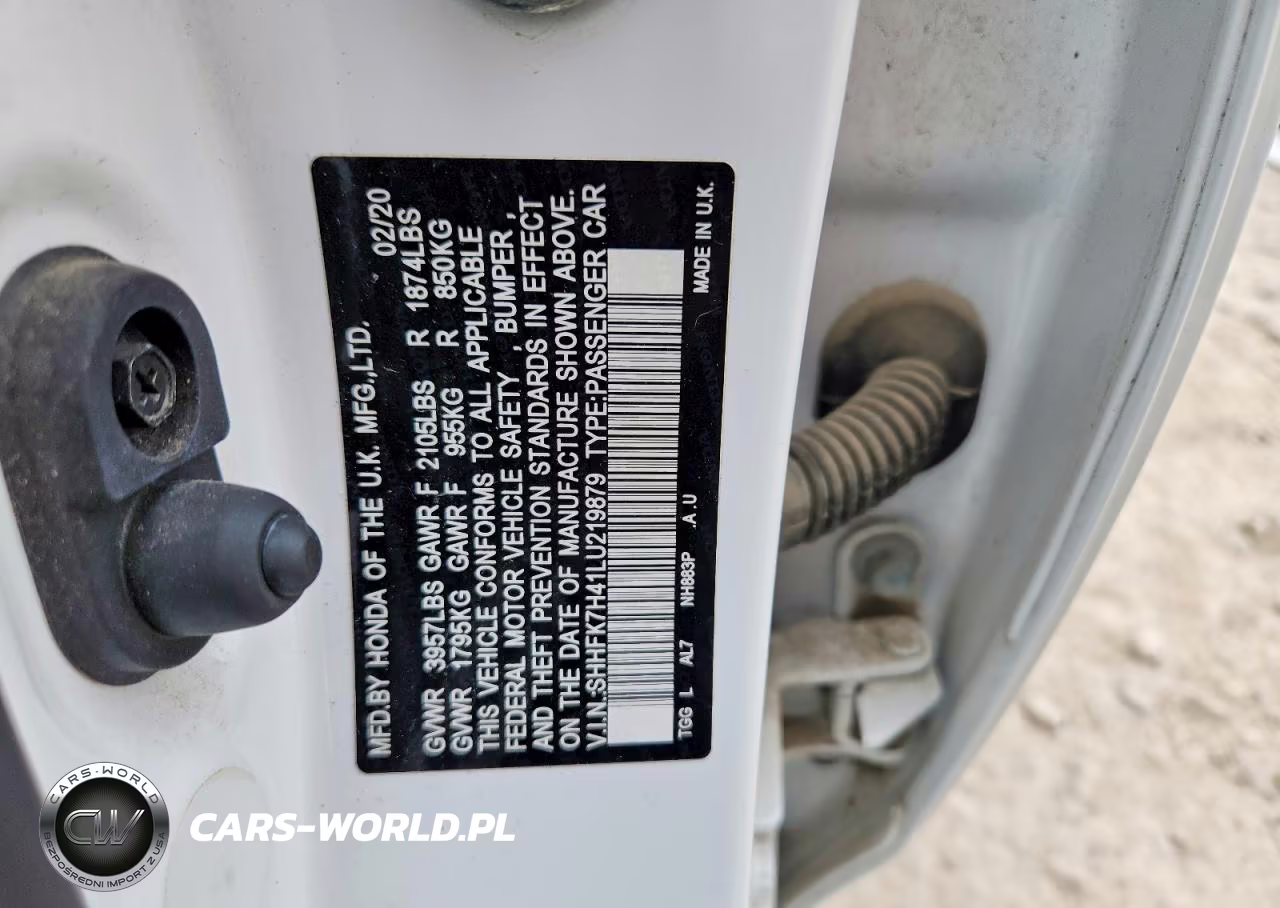 2020 Honda Civic Sport VIN:SHHFK7H41LU219879 - 13