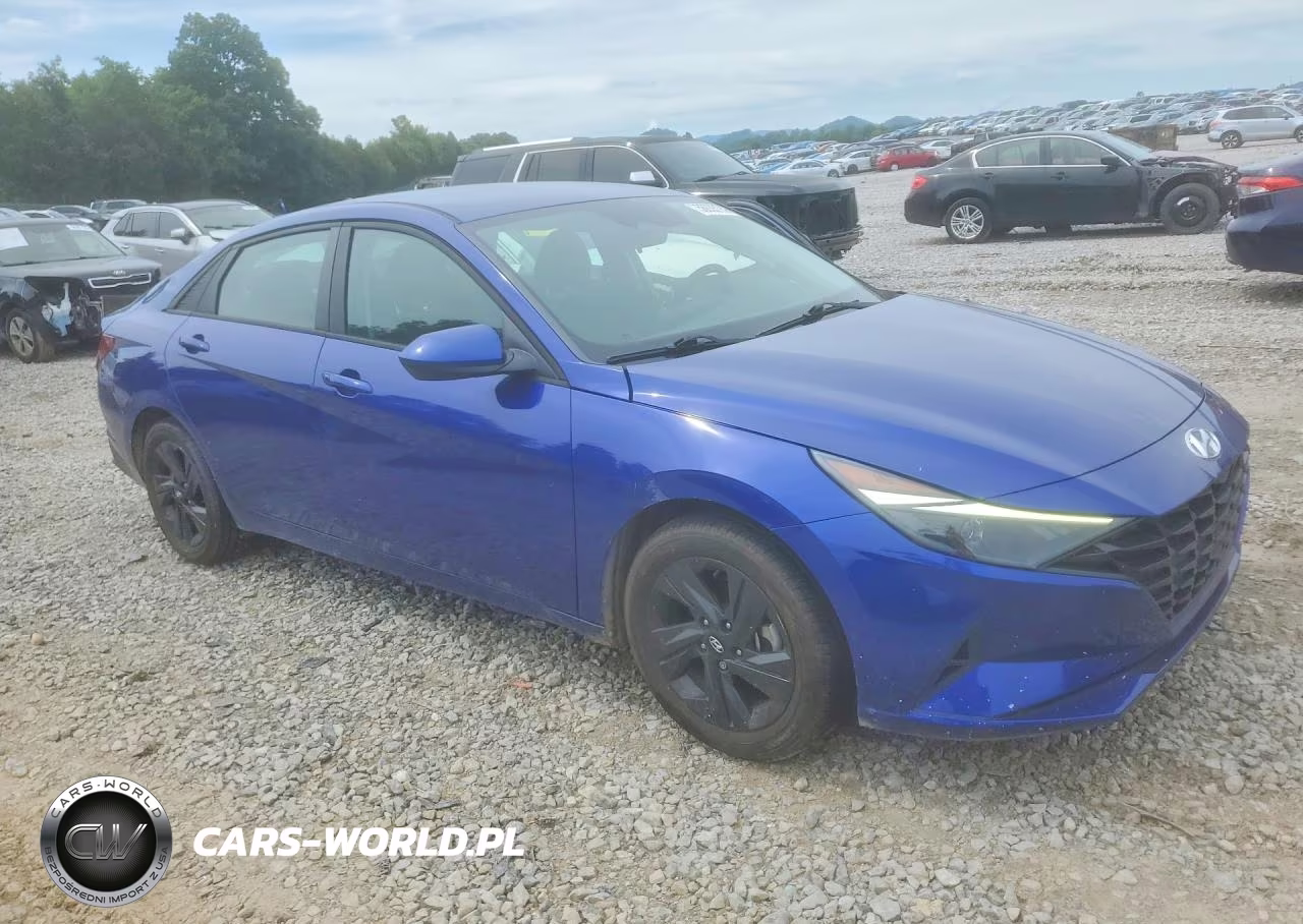 2021 Hyundai Elantra Blue VIN:KMHLM4AJXMU010092 - 4