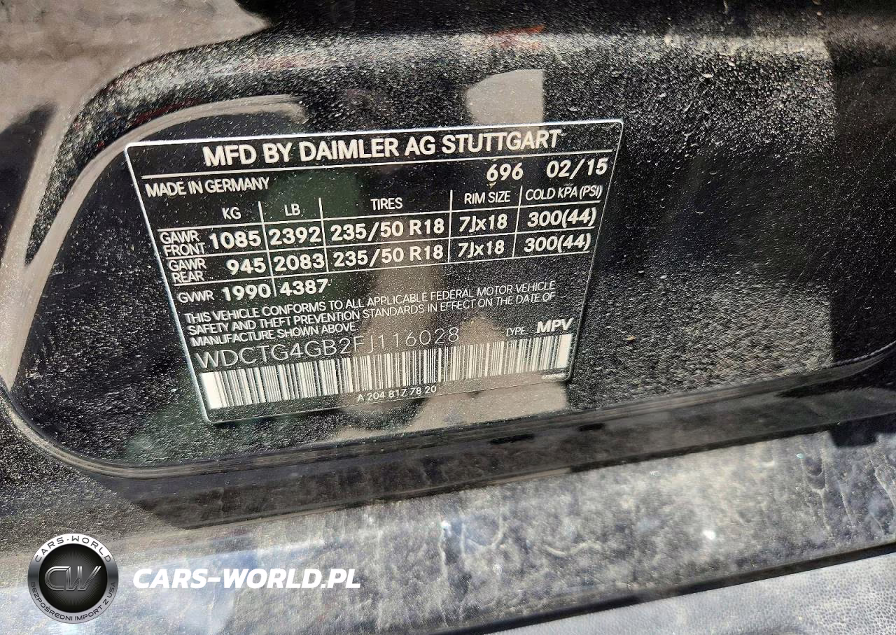 2015 Mercedes-Benz Gla 250 4Matic VIN:WDCTG4GB2FJ116028 - 13