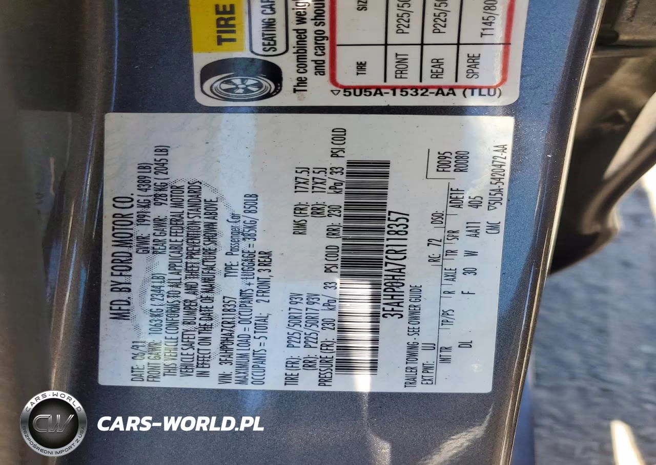 2012 Ford Fusion Se VIN:3FAHP0HA7CR118357 - 12