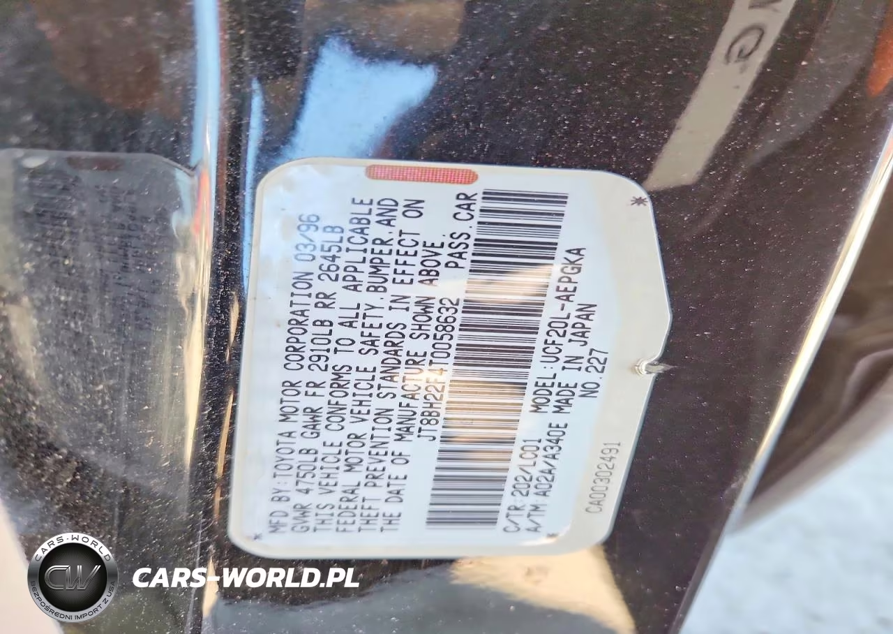 1996 Lexus Ls 400 VIN:JT8BH22F4T0058632 - 12