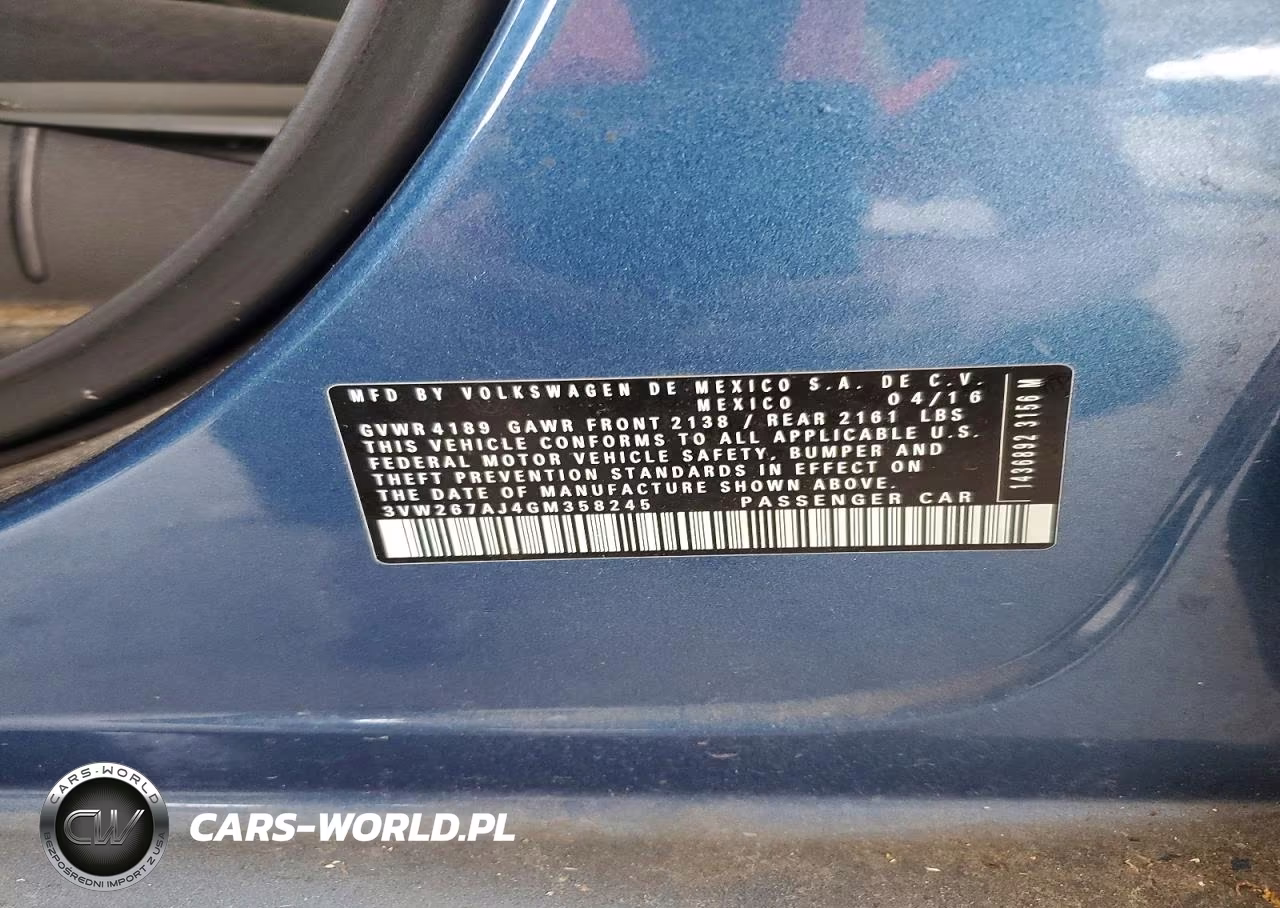 2016 Volkswagen Jetta S VIN:3VW267AJ4GM358245 - 12