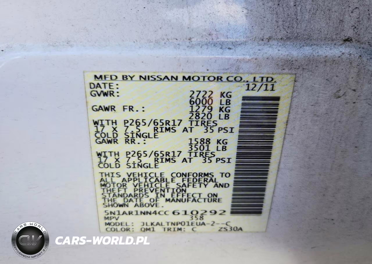 2012 Nissan Pathfinder S VIN:5N1AR1NN4CC610292 - 13