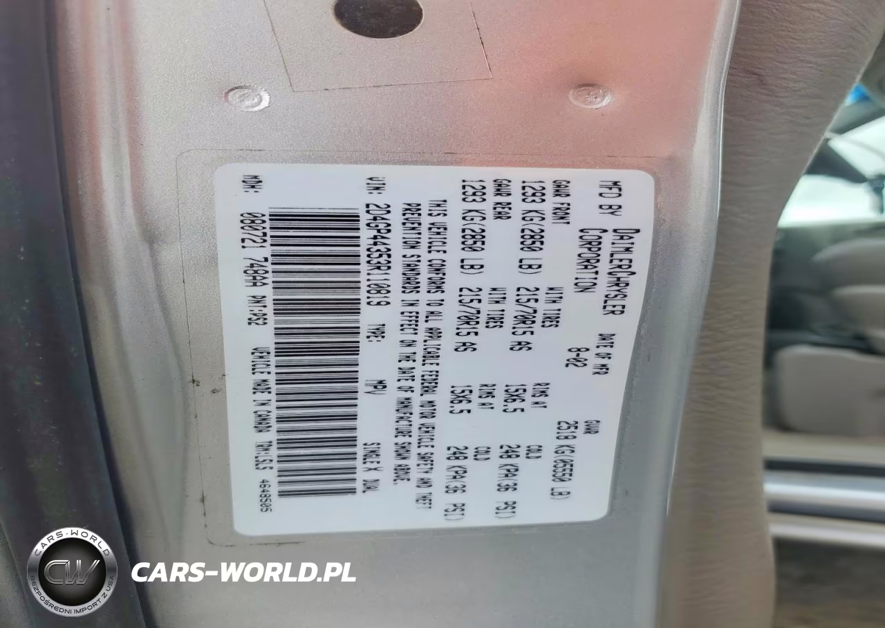 2003 Dodge Grand Caravan Sport VIN:2D4GP44353R110819 - 13