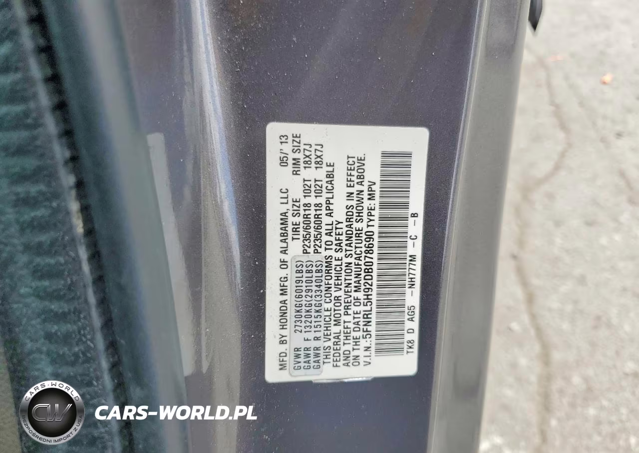 2013 Honda Odyssey Touring VIN:5FNRL5H92DB078690 - 13