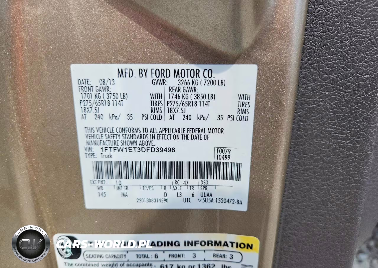 2013 Ford F150 Supercrew VIN:1FTFW1ET3DFD39498 - 12