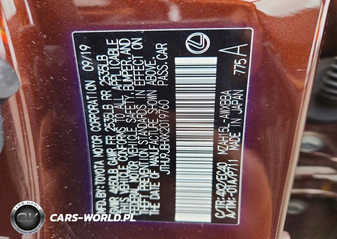 2019 Lexus Ux 250H VIN:JTHU9JBHXK2019760 - 12