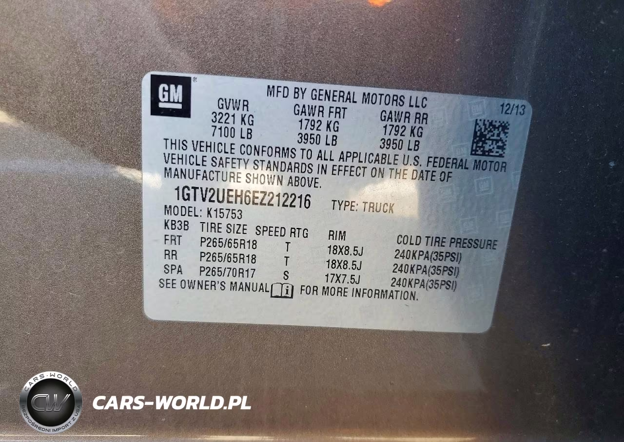 2014 GMC Sierra K1500 Sle VIN:1GTV2UEH6EZ212216 - 12