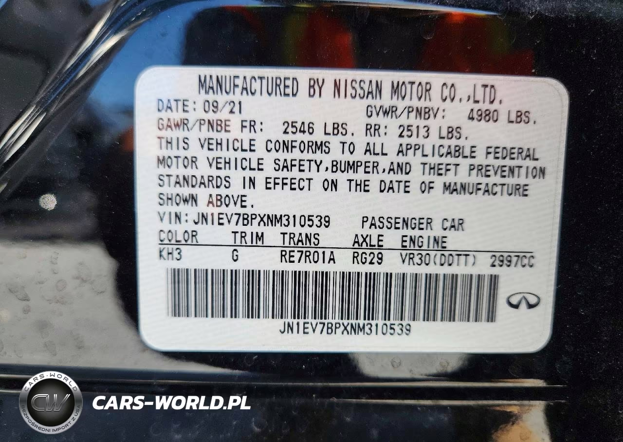 2022 Infiniti Q50 Luxe VIN:JN1EV7BPXNM310539 - 12