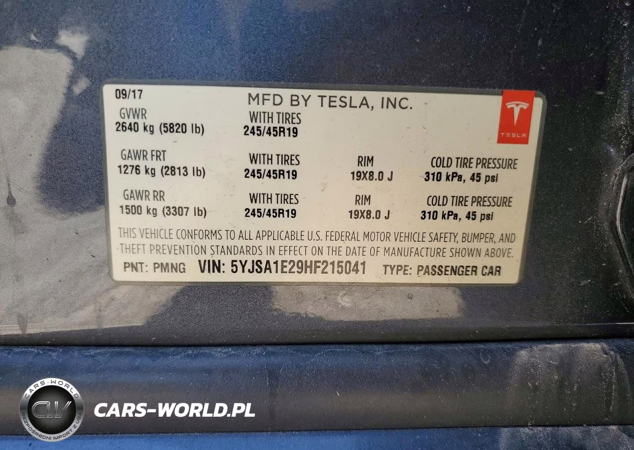 2017 Tesla Model S VIN:5YJSA1E29HF215041 - 13