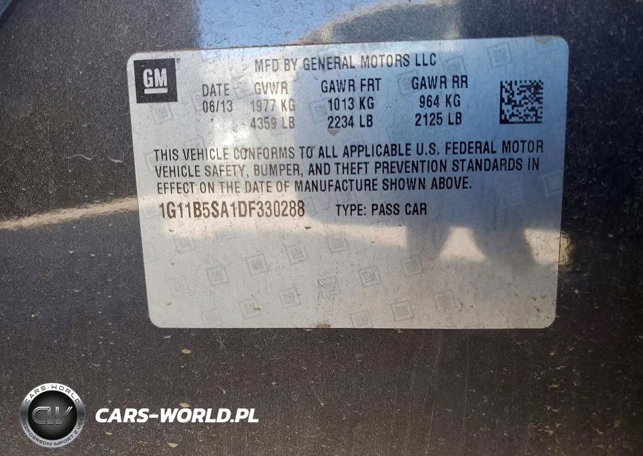 2013 Chevrolet Malibu Ls VIN:1G11B5SA1DF330288 - 12