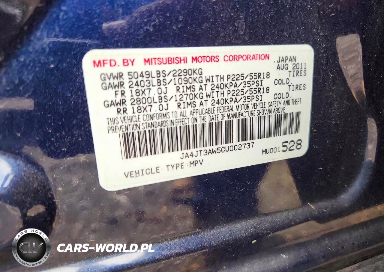 2012 Mitsubishi Outlander Se VIN:JA4JT3AW5CU002737 - 12