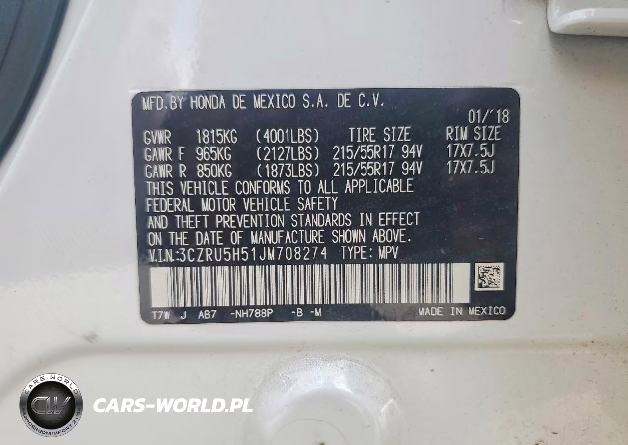 2018 Honda Hr-V Ex VIN:3CZRU5H51JM708274 - 13
