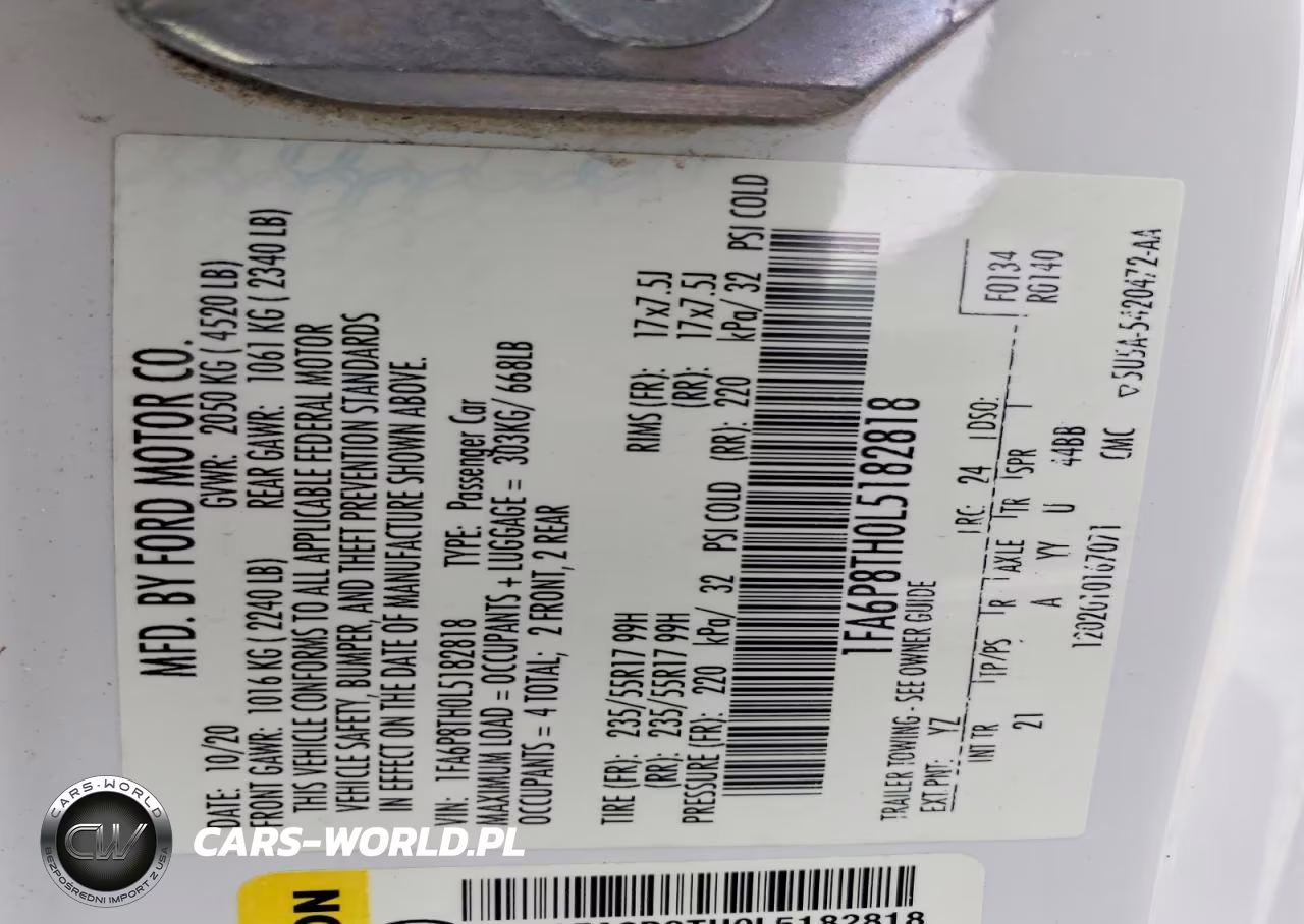 2020 Ford Mustang VIN:1FA6P8TH0L5182818 - 12
