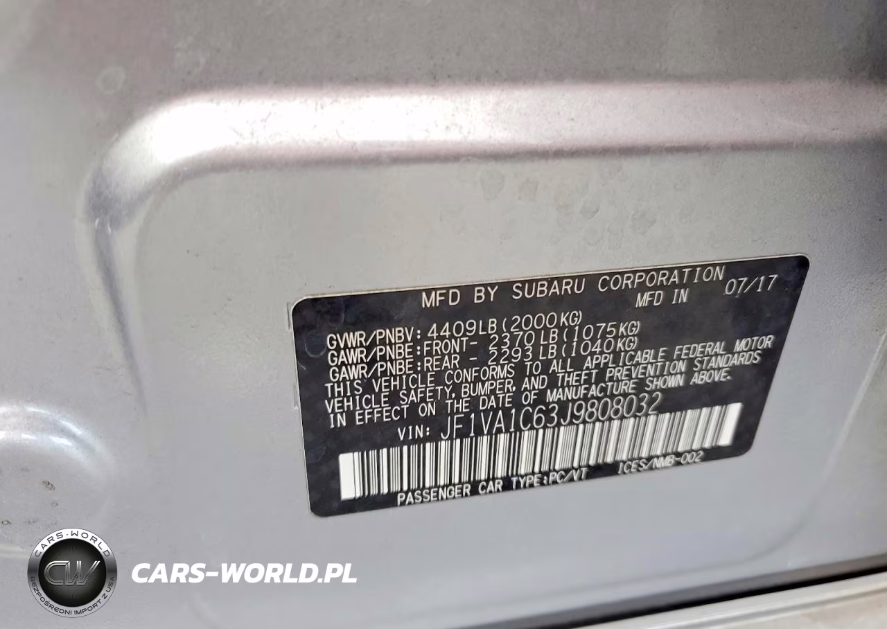 2018 Subaru Wrx Premium VIN:JF1VA1C63J9808032 - 13