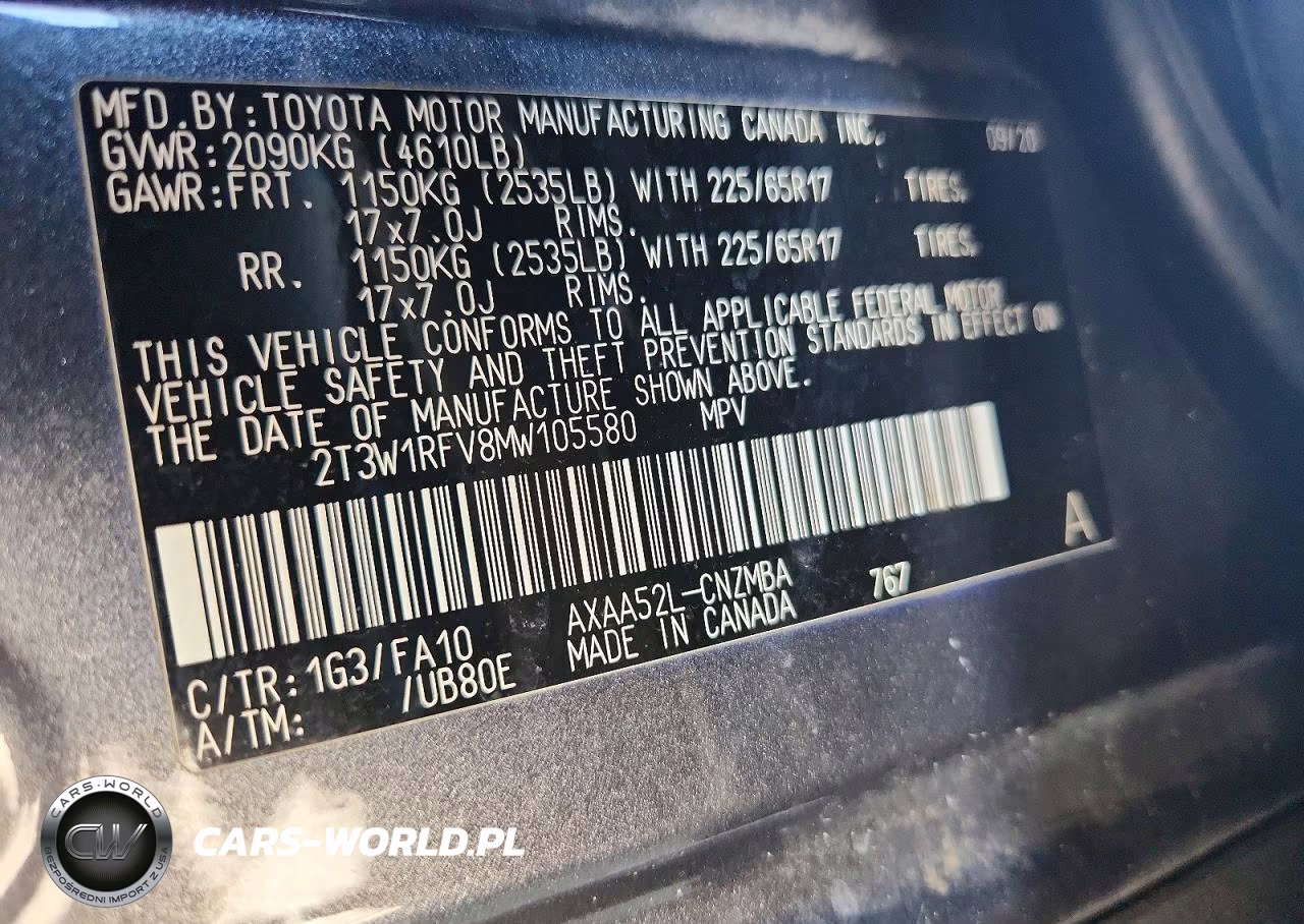 2021 Toyota Rav4 Xle VIN:2T3W1RFV8MW105580 - 14