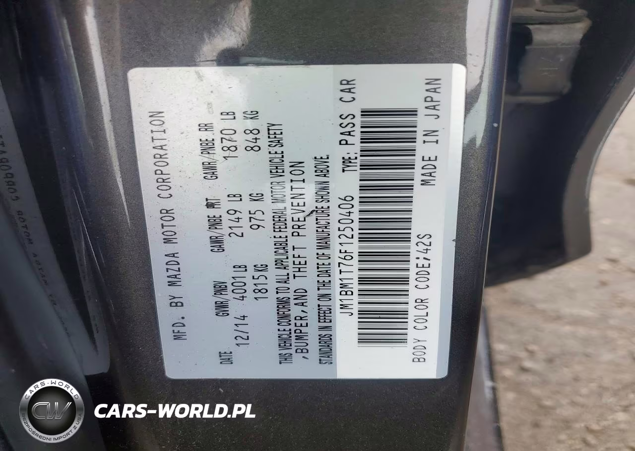 2015 Mazda Mazda 3 VIN:JM1BM1T76F1250406 - 13