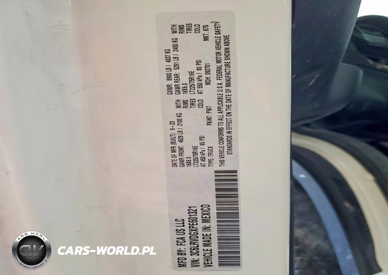 2023 Ram Promaster 2500 Delivery Van VIN:3C6LRVDGXPE601321 - 13