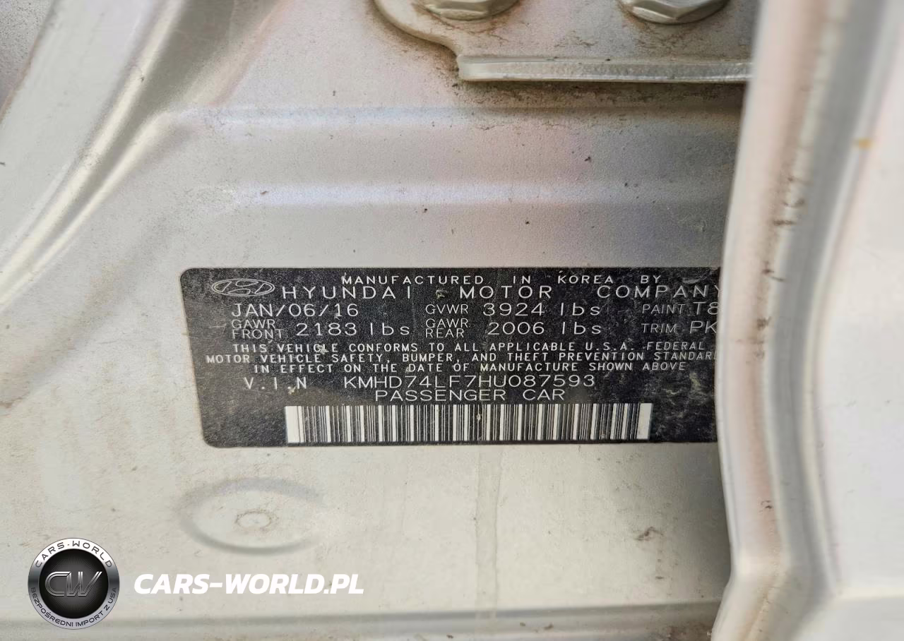 2017 Hyundai Elantra Se VIN:KMHD74LF7HU087593 - 12