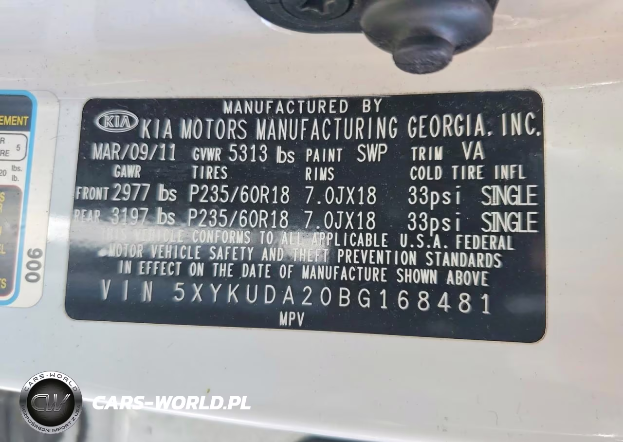 2011 Kia Sorento Ex VIN:5XYKUDA20BG168481 - 13
