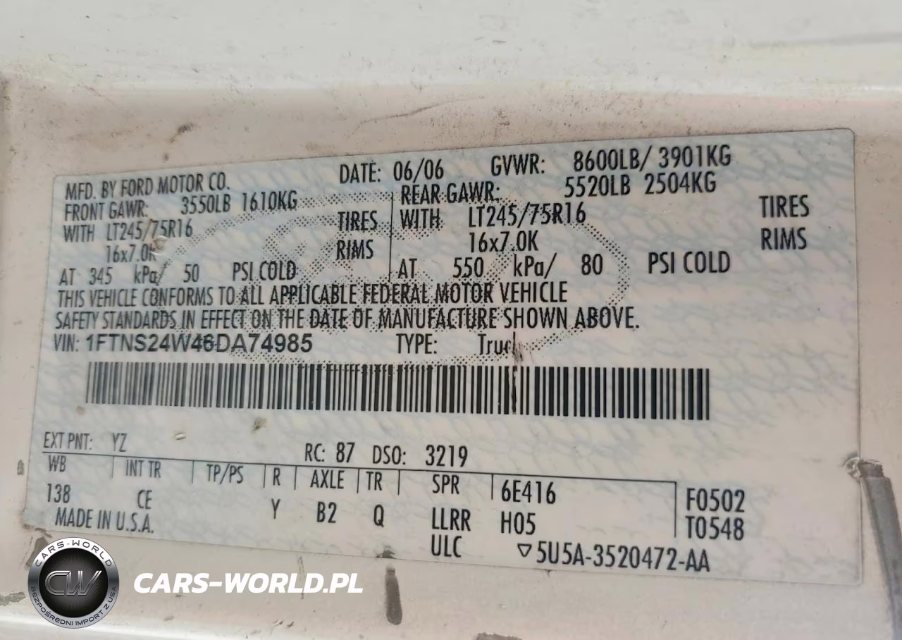 2006 Ford E250 Delivery Van VIN:1FTNS24W46DA74985 - 13
