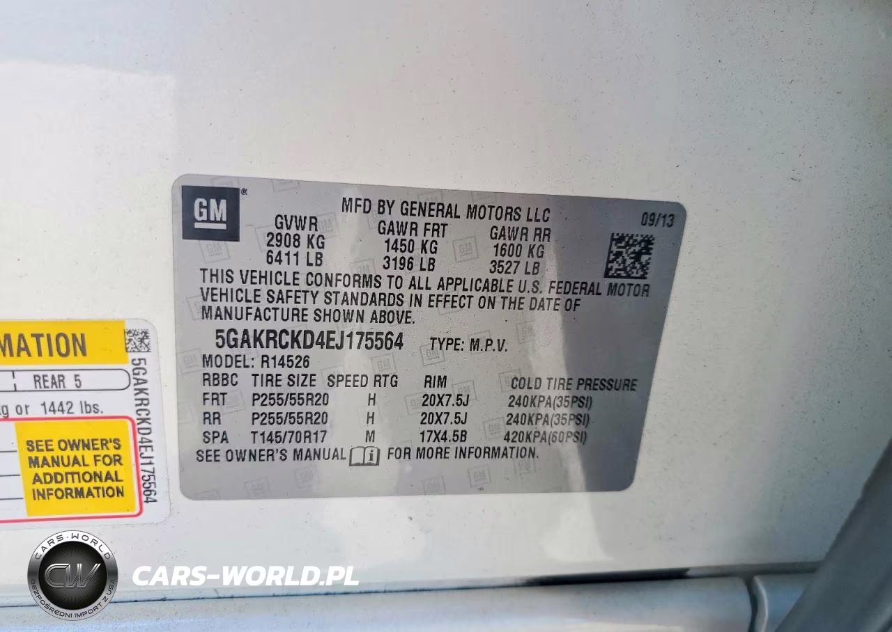 2014 Buick Enclave VIN:5GAKRCKD4EJ175564 - 13