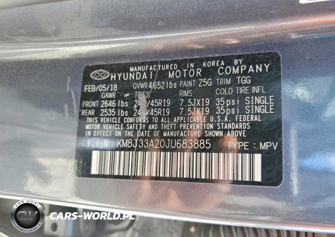 2018 Hyundai Tucson Value VIN:KM8J33A20JU683885 - 13