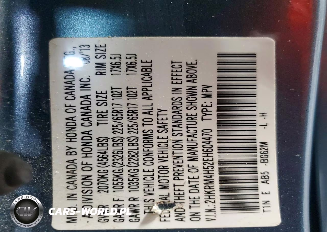 2014 Honda Cr-V Ex VIN:2HKRM4H52EH604470 - 14