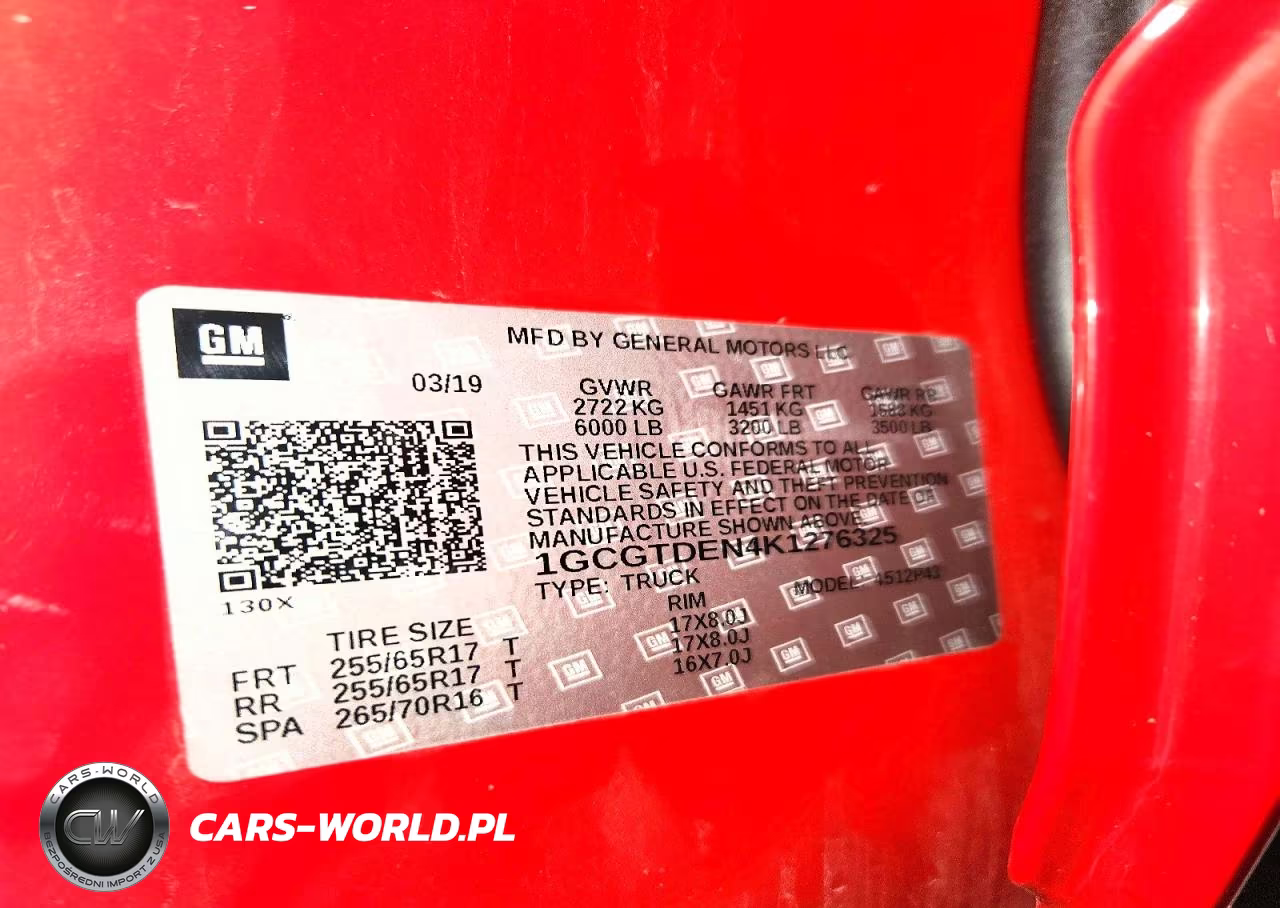 2019 Chevrolet Colorado Z71 VIN:1GCGTDEN4K1276325 - 12