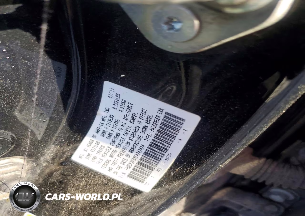 2015 Honda Accord Exl VIN:1HGCR2F8XFA242424 - 12