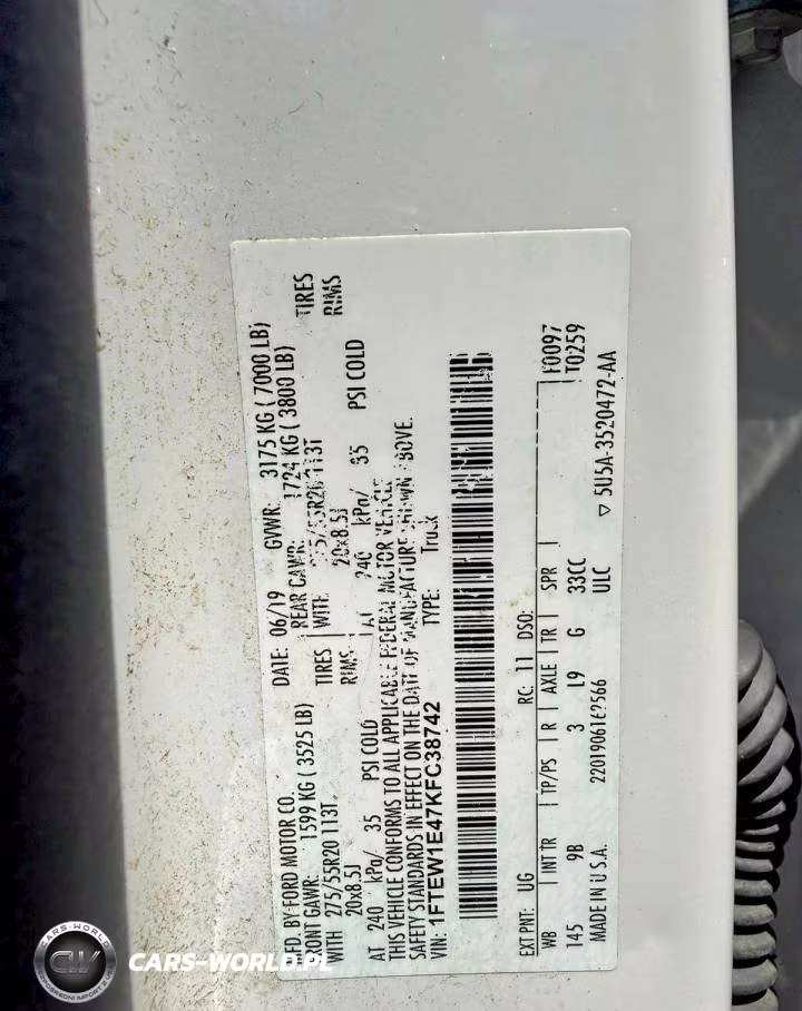 2019 Ford F150 Supercrew VIN:1FTEW1E47KFC38742 - 11