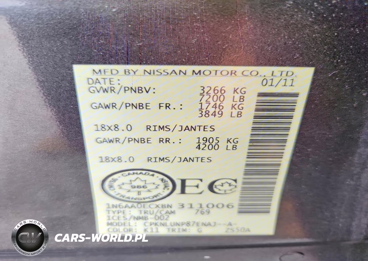 2011 Nissan Titan Sv VIN:1N6AA0ECXBN311006 - 12