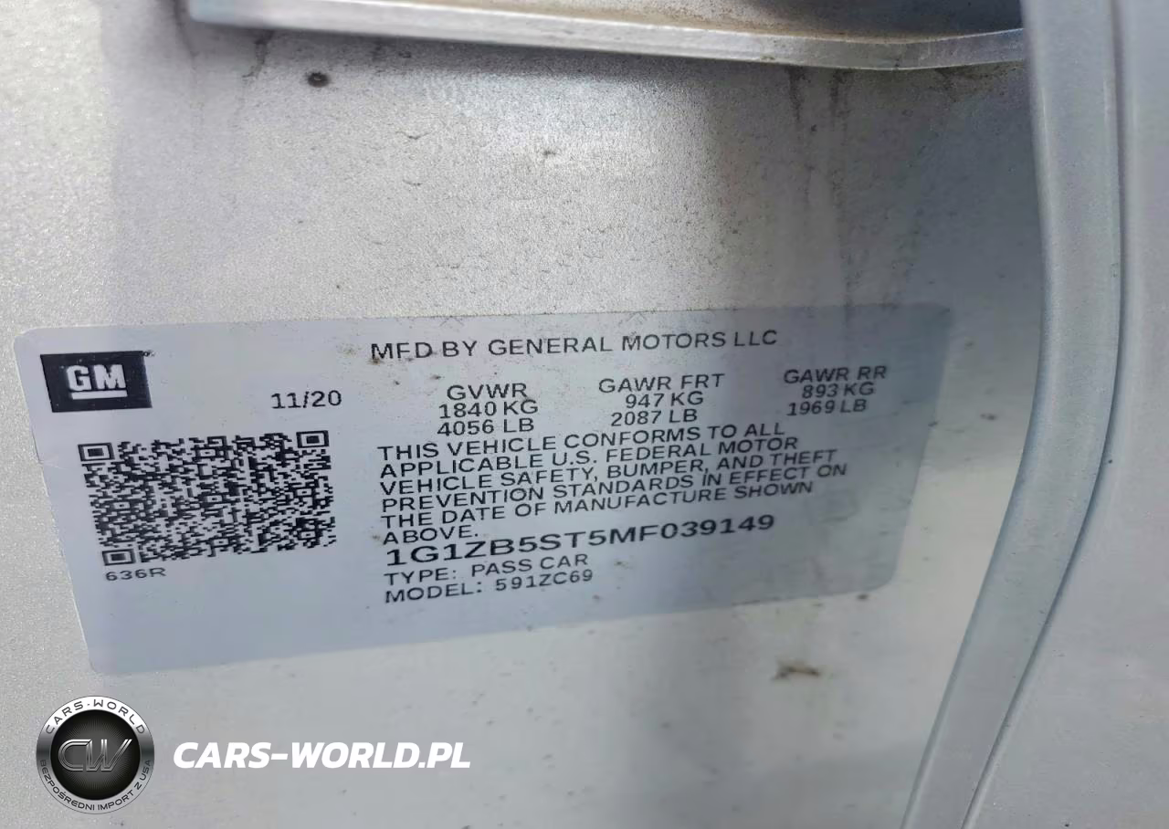 2021 Chevrolet Malibu Ls VIN:1G1ZB5ST5MF039149 - 12