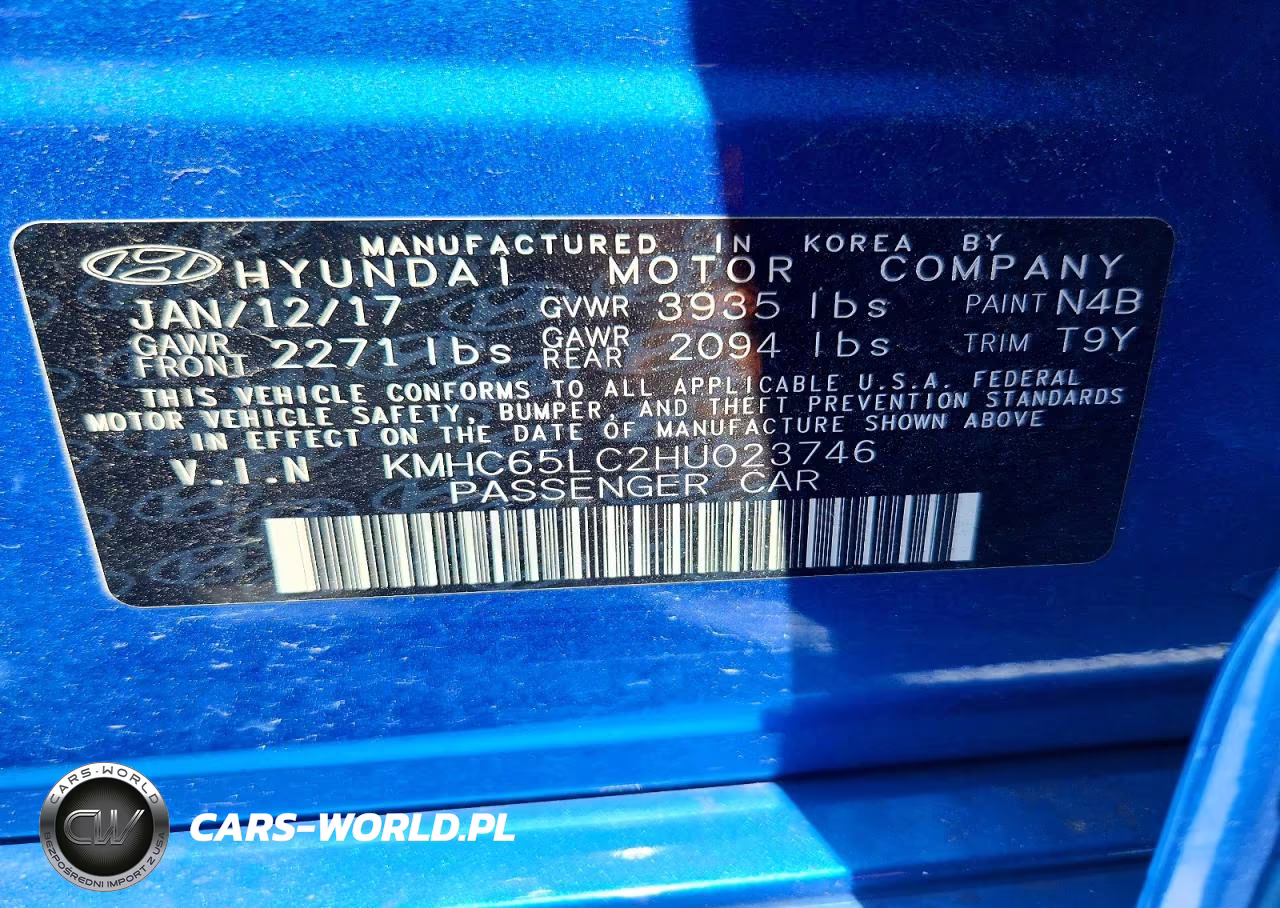 2017 Hyundai Ioniq Blue VIN:KMHC65LC2HU023746 - 13