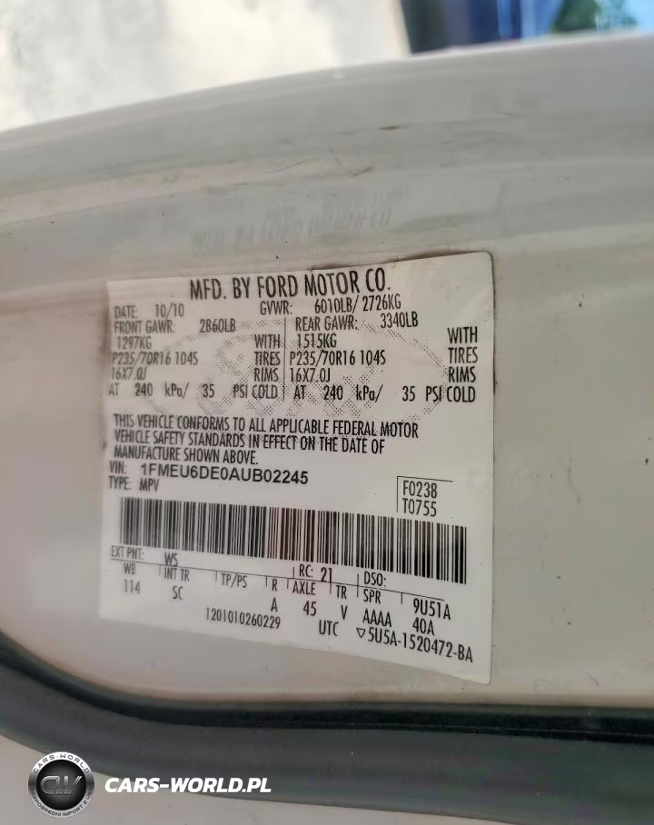 2010 Ford Explorer Xlt VIN:1FMEU6DE0AUB02245 - 13
