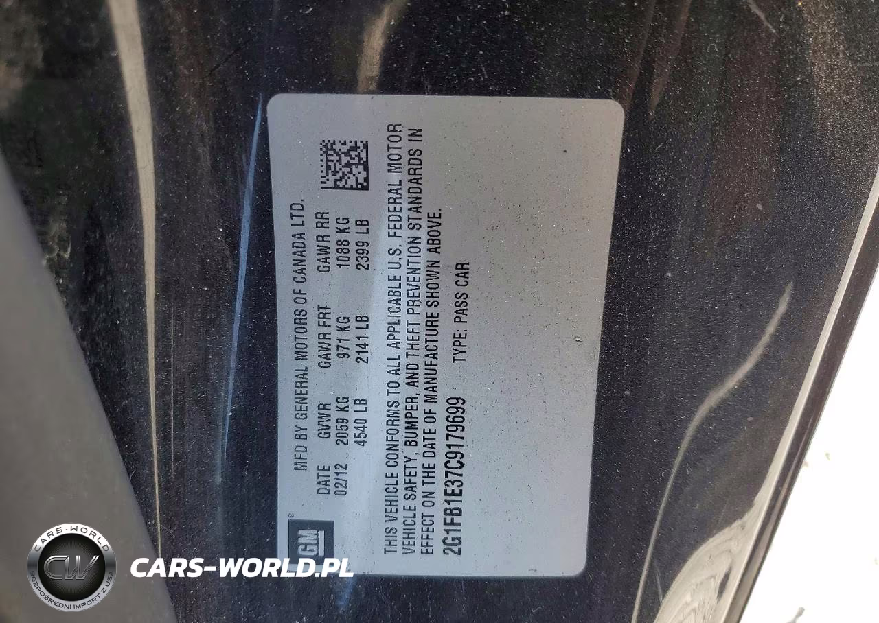 2012 Chevrolet Camaro Lt VIN:2G1FB1E37C9179699 - 12
