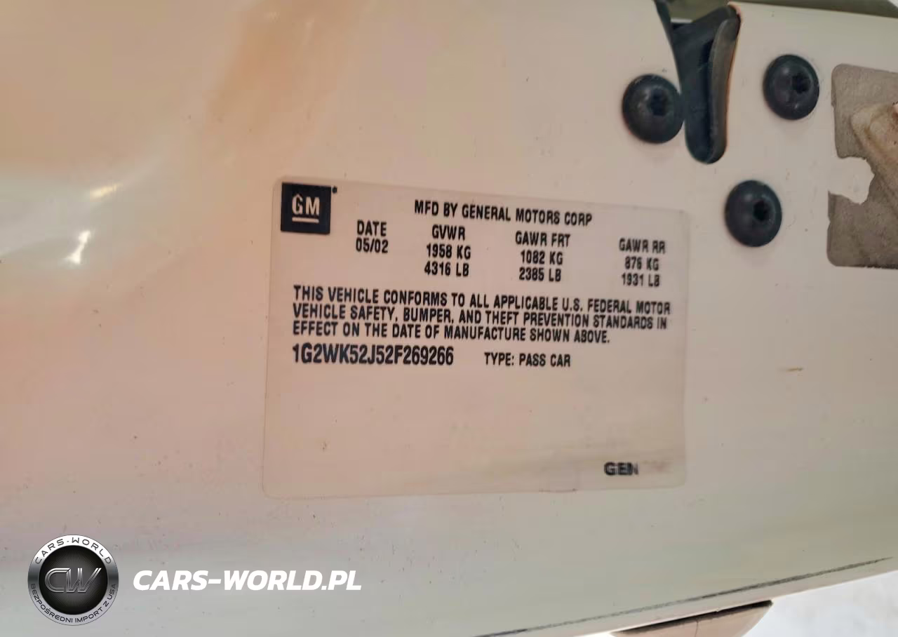 2002 Pontiac Grand Prix Se VIN:1G2WK52J52F269266 - 12