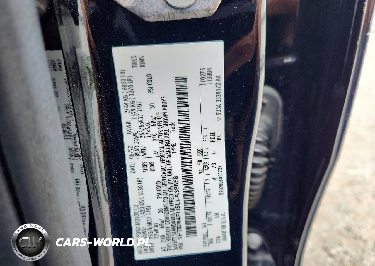 2020 Ford Ranger Xl VIN:1FTER4FH5LLA38858 - 12