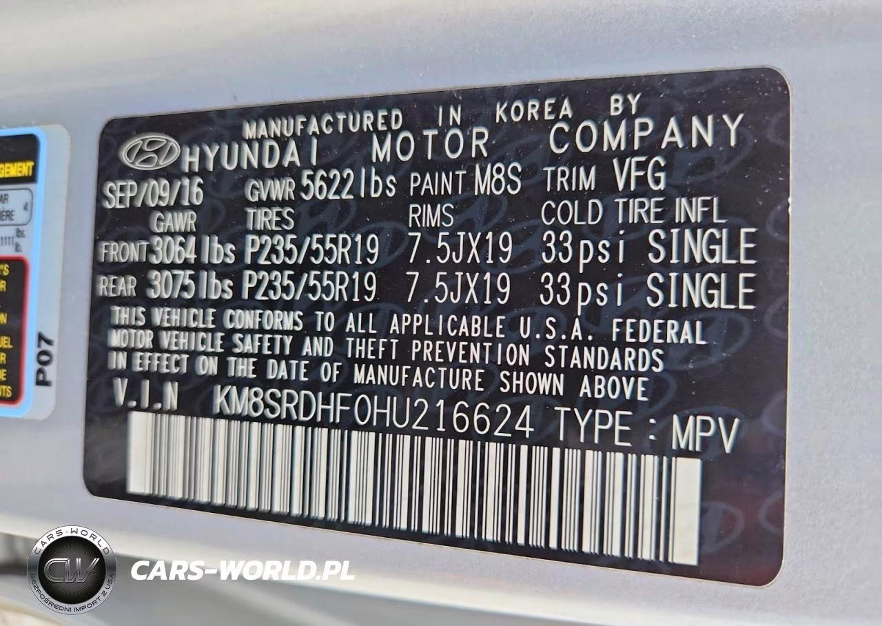 2017 Hyundai Santa Fe Limited Ultimate VIN:KM8SRDHF0HU216624 - 13