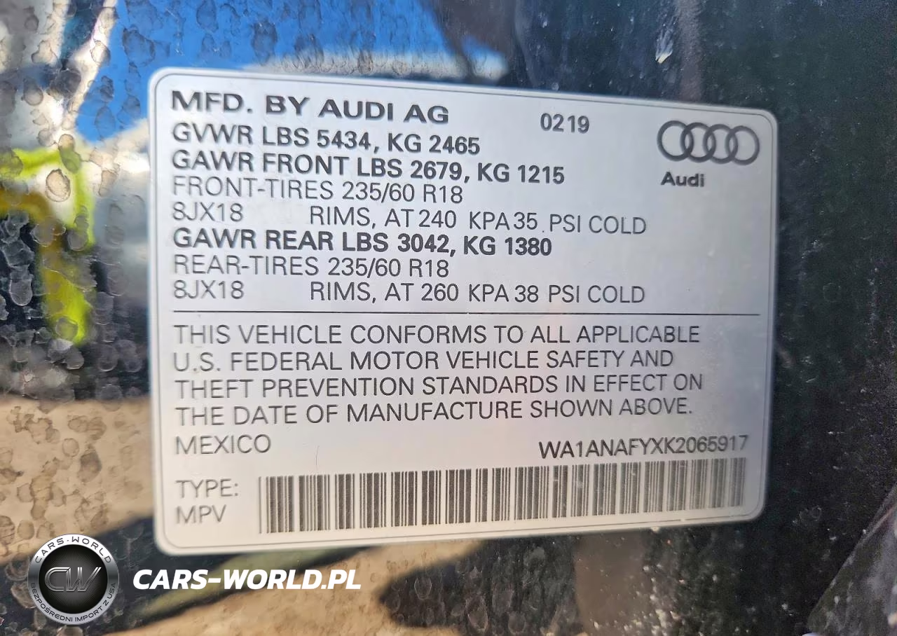 2019 Audi Q5 Premium VIN:WA1ANAFYXK2065917 - 12