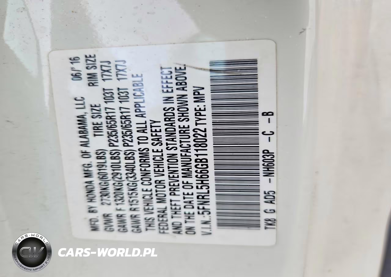 2016 Honda Odyssey Exl VIN:5FNRL5H66GB118022 - 13