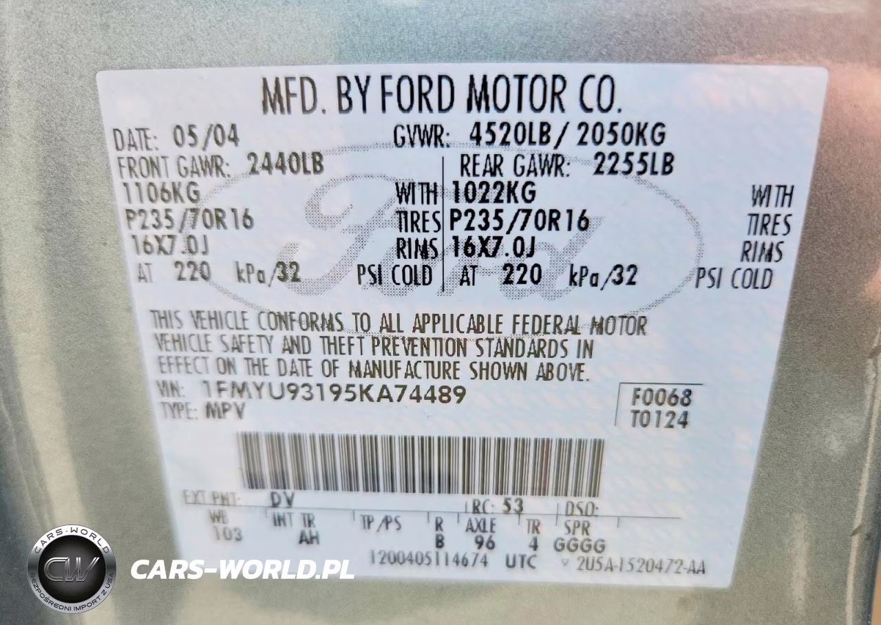 2005 Ford Escape Xlt VIN:1FMYU93195KA74489 - 12