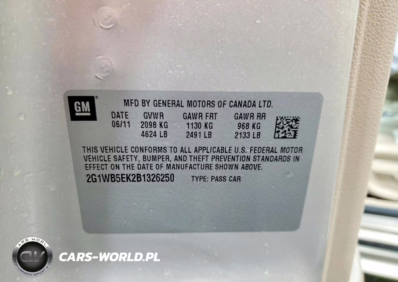 2011 Chevrolet Impala Lt VIN:2G1WB5EK2B1326250 - 12
