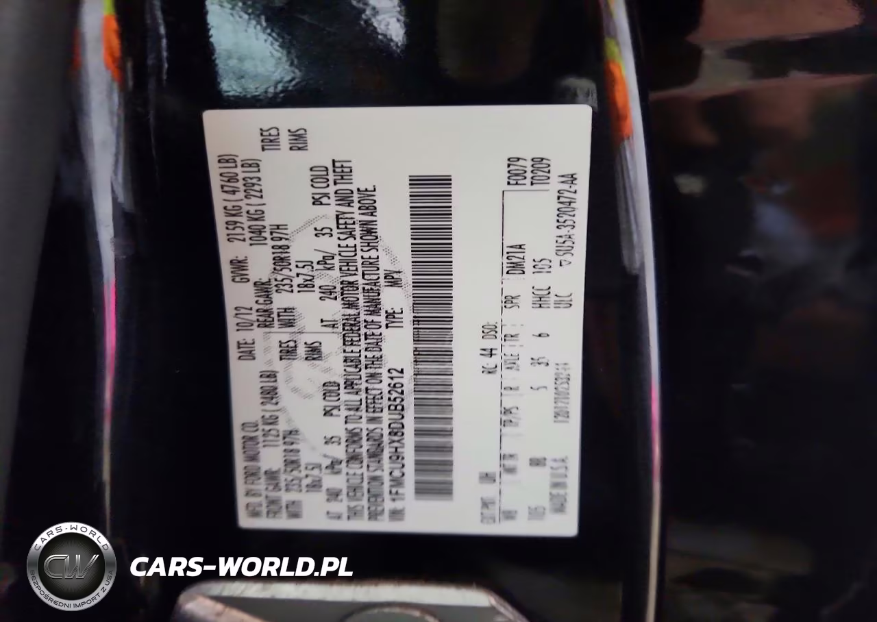 2013 Ford Escape Sel VIN:1FMCU9HX8DUB52612 - 13